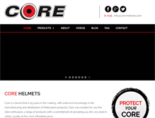 Tablet Screenshot of core-helmets.com